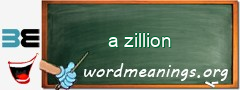 WordMeaning blackboard for a zillion
